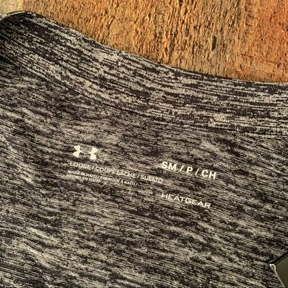 Under armour women’s short sleeve v neck gray marl marbled t-shirt with logo - S - Picture 6 of 9